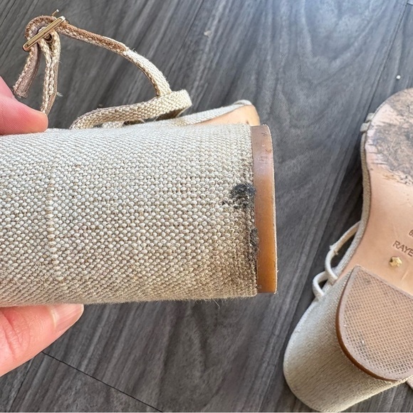 Revolve X Raye Limone Heel Natural Raffia Woven Block Heel Size 6.5 - Picture 10 of 10